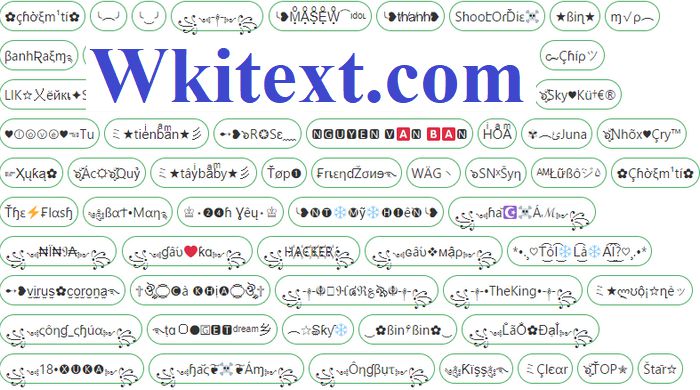 Kí Tự Đặc Biệt Cùng Wkitext.com