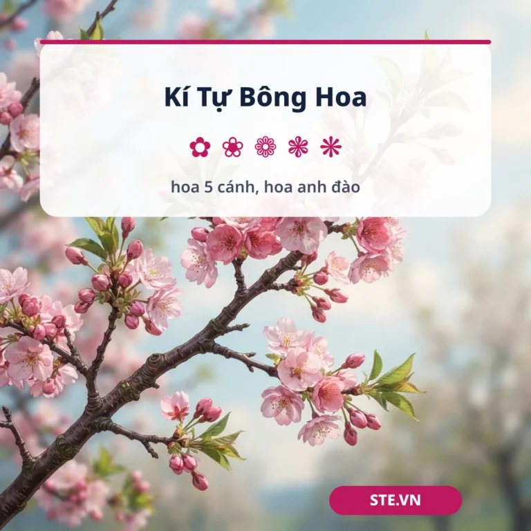 Kí Tự Bông Hoa ✿ ❀ — Hoa 5 Cánh, Hoa Anh Đào Copy
