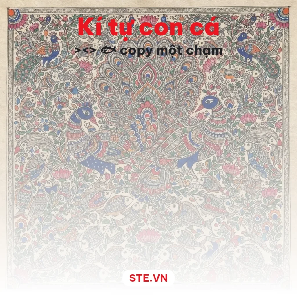 Kí tự con cá > và emoji 🐟 để chép và dán