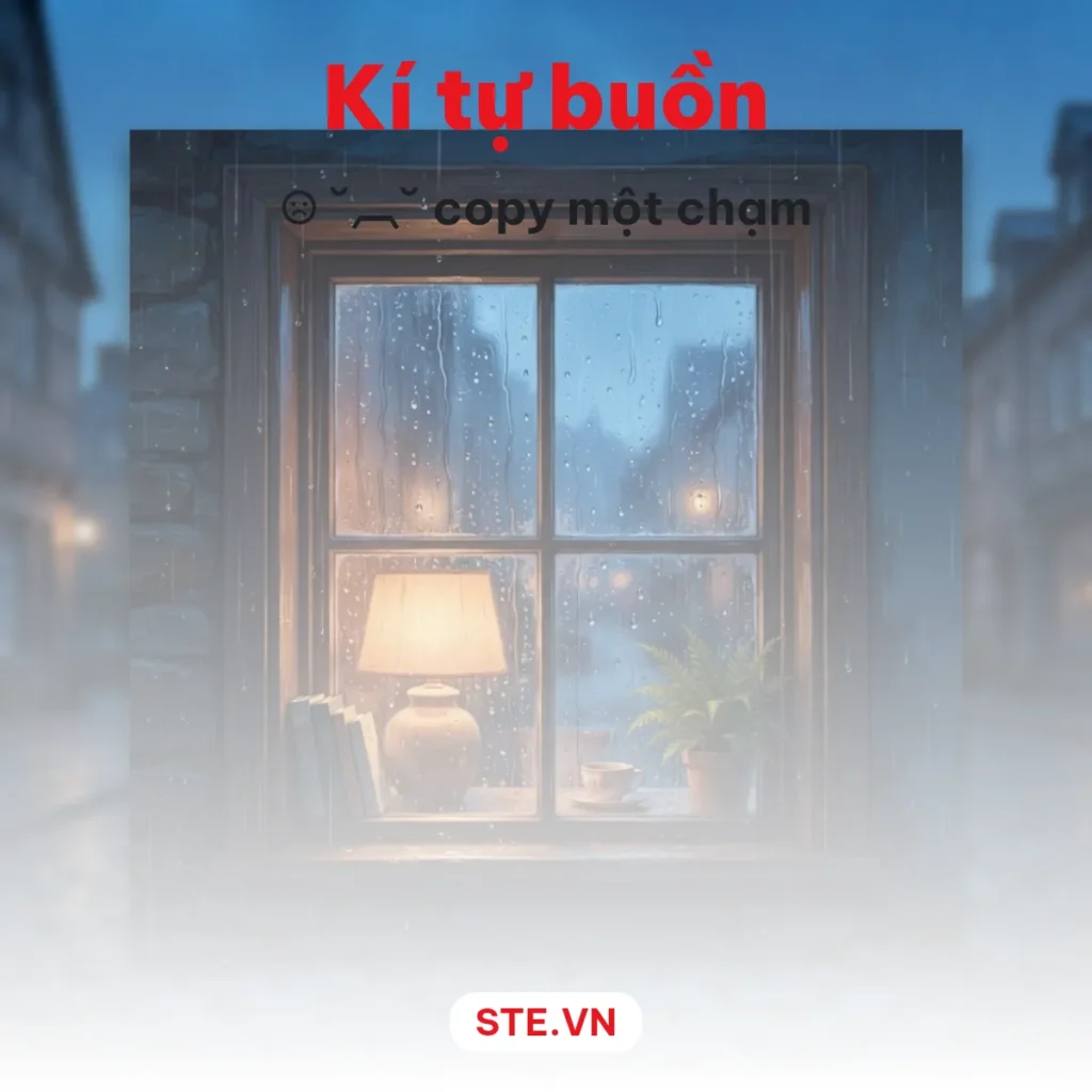Kí tự buồn và mặt buồn ☹ ˘︹˘ để chép và dán
