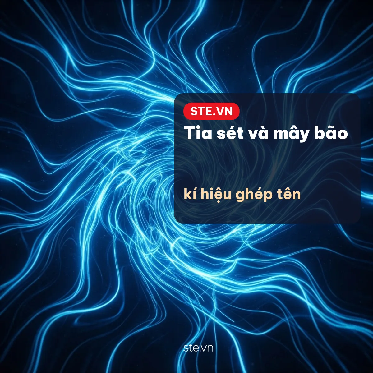 Tia sét và mây bão kí hiệu để ghép vào tên
