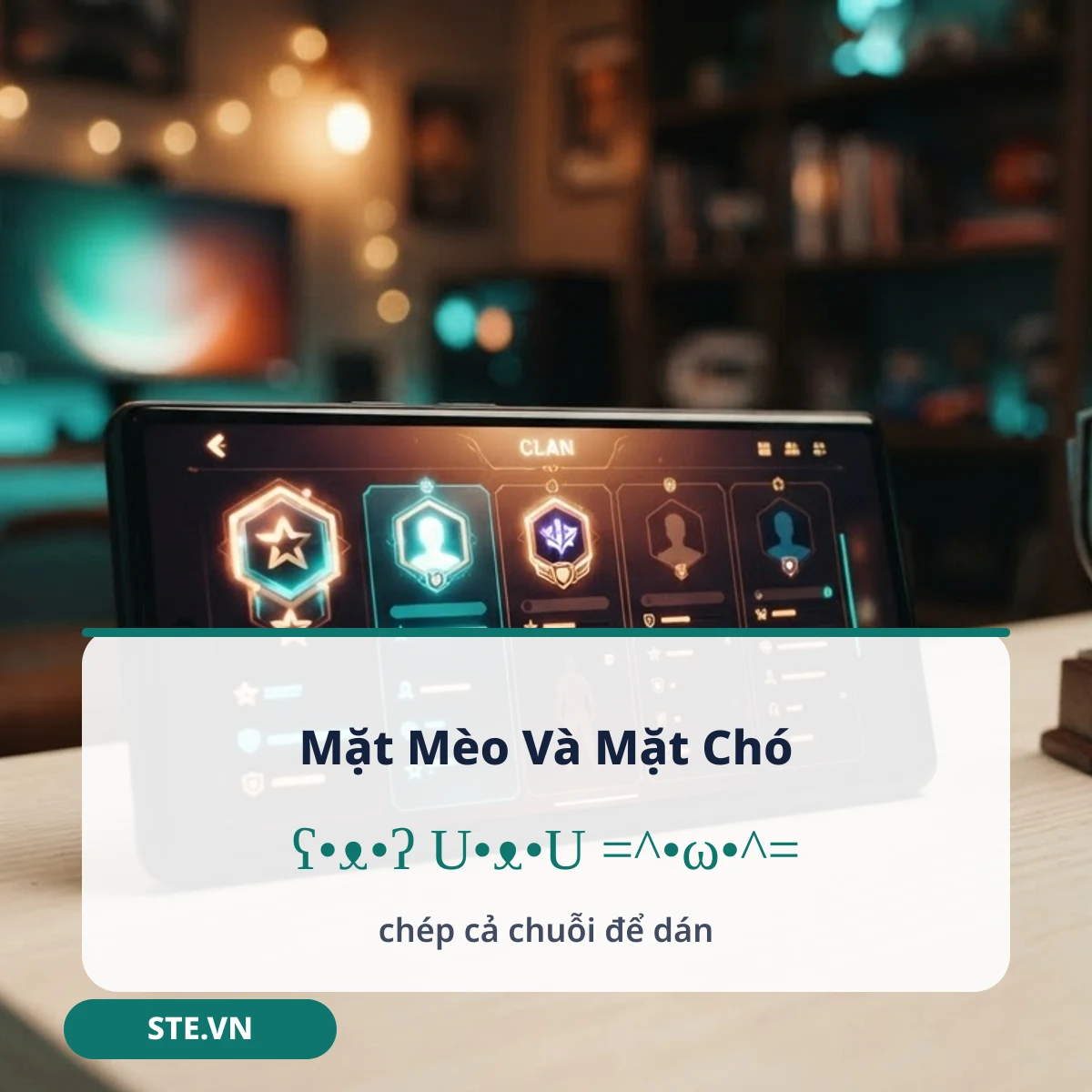 Mặt mèo và mặt chó dựng từ kí tự Unicode